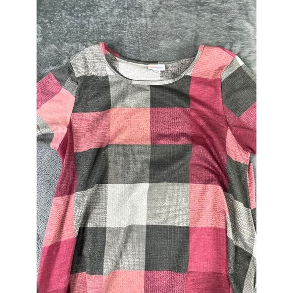 LuLaRoe Jessie swing dress with a plaid pattern medium excellent - Picture 4 of 10
